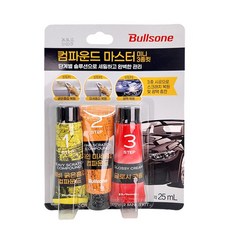 불스원 컴파운드 마스터 미니 3종kit 굵은흠집 미세흠집 광택, 25ml, 1세트