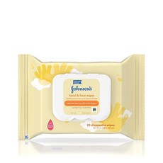 Johnson's Baby 핸드 및 페이스 물티슈 25개