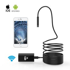 스마트폰 WiFi 와이파이 HD 배관 내시경 카메라 3.9mm, 한개옵션1, wifi-5.5mm 와이어 5m