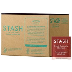 Stash Tea 디카페인 초콜릿 헤이즐넛 홍차 티백 100개 박스, 39g