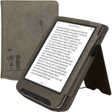 포켓북 Verse/Verse Pro/Verse Color/Vivlio Light/Light HD 케이스와 호환되는 kwmobile 케이스 - 마그네틱 클로저가 있는 전자책 리더, Dandelion Love 22