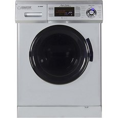 적도 콤팩트 110V 통풍통풍 15lbs 콤보 세탁기 건조기 1400RPM블랙, Silver