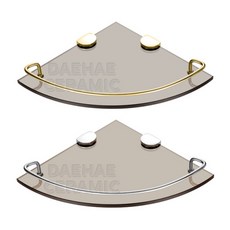 이엔아이 ENIG-03 욕실 투명 강화유리 브론즈 코너 선반(연한 블랙색상) / ENIG03, 선택02-ENIG01GL 골드 브론즈, 1개
