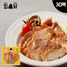 킹닭 껍질없는 훈제 닭다리살 100g 통닭다리살 통다리살 식단관리 닭다리 순살, 30팩