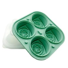 로즈 아이스 모델 모형 대형 큐브 트레이 만들기 꽃 모양 실리카 재미있는 하키 위시 몰드, 2. Green, 1개