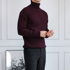 남자꽈배기니트