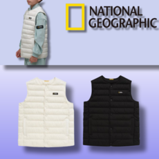 ((국내매장정품)) 키즈 내셔널지오그래픽 라운드넥 경량 덕 다운 조끼 NATIONAL GEOGRAPHIC MAN WONMAN KIDS 간절기 보온 발수 어린이집 초등학생
