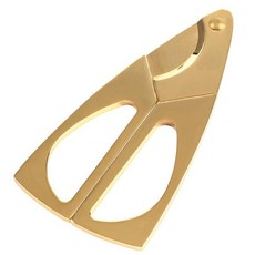 구경 16mm 삼각형 골드 스테인레스 스틸 금속 시가 커터 시가 공구 액세서리, Gold, 1개