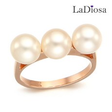 에비뉴다이아몬드13mm진주반지14k