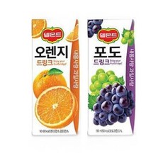 델몬트 오렌지 + 포도 드링크, 190ml, 48개