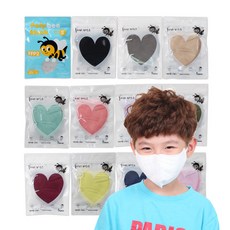 [폴리비] 키즈 KF94(화이트) 소형 12가지 컬러 어린이 초등학생 마스크, 카키, 50매