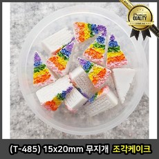 T 조각케이크 크리스마스 15x20mm 무지개 약 20g 12개, 선택