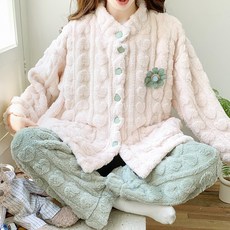 추동 350g 초두꺼운 보온털 항모제모 임산부 잠옷 산모 수유 산후조리