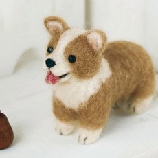 울 펠트 장난감 사랑스러운 바늘 귀여운 패키지 DIY 미완성 인형 강아지 키트 키트 찌른 만화, 1개