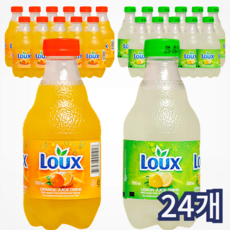 [쿨앤드몰] 룩스 2종혼합 탄산음료 오렌지 레몬, 24개, 330ml