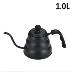 커피 주전자 거위 목 모양의 얇은 주둥이 온도계가있는 드립, 1개
