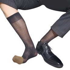 종아리 양말 위로 남성 시어 나일론 무릎 하이 드레스 양말 통기성 가벼운 포멀 양말 작업 및 레저 의류