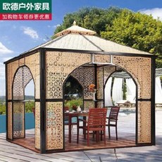 구조물 야외바베큐장 테라스썬룸 오드 아웃도어 레저 이벤트 정자와 야외 정원 넝쿨 정자, 01 호화로운 넝쿨형 정자
