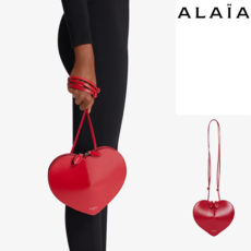 Alaia 알라이아 여성 하트백 르 쾨르 가죽 백 제니백 레드 AA1P003C0Y75