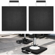 2Pcs Rv 잭 블록 패드 안정화 아웃리거 레벨링 12 x 1 인치 쌓을 수 있는 방수 핸들 견인 서비스 트럭 트레일러 크레인 렉커 랜딩 기어 블랙, 2