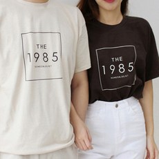 커스텀라인 주문제작 커플티 Square since 반팔티셔츠