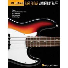 오선악보 + 베이스 타브악보 오선노트 Hal Leonard Bass Guitar Manuscript Paper 할 레오나드 Made in USA