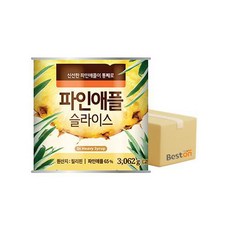 ss 파인애플 슬라이스 3.062Kg 1박스 (6개), 6개