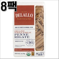 드랄로 델라로 오가닉 펜네 리가테 파스타 454g 8팩 DeLallo, 8개