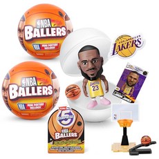 5 Surprise ZURU NBA Ballers 시리즈 a+ 1 (2팩) 수집용 장난감 미스터리 피규어 361284