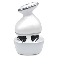 머리마사지기 전기 두피 헤드 마사지 3D 스테레오 릴렉스 혈액 순환 자극 탈모 방지 바디 용 방수 휴대용, 1.White, 1개
