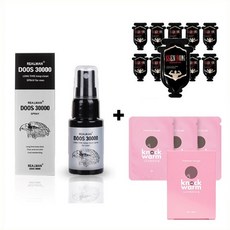 [러브마카] 도스30000 리얼맨두스 스프레이 30000 (20ml) 포맨 파워 스프레이 + 쎈놈 1.5g (10p) + 노크 미 웜 마사지젤 4g (3P), 1개, 20ml - doos30000