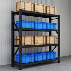 창고 선반 화물 디스플레이 튼튼한 스토리지 앵글 경량랙, 1개, 295KG 107x60x200 파란 3단 주
