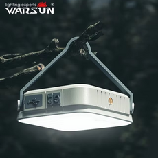 밸류킹 WARSUN LED 캠핑랜턴 IPX6 방수 태양광 충전 CP36 4800mAh, 1개, 라이트그레이