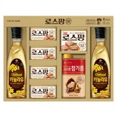 롯데 로스팜 명절선물세트 카놀라유 참기름, 200ml, 1세트