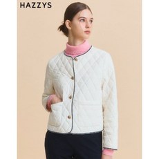 헤지스레이디스 HSJU-3D904 라운드넥 금장 단추 퀼팅 점퍼 237790