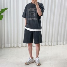 피그먼트반팔반바지세트