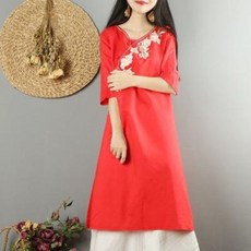 창파오 치파오 의상 일본 태국 전통 인도 스위스 여장남자 에스닉 자수 면 마 상의 여 하