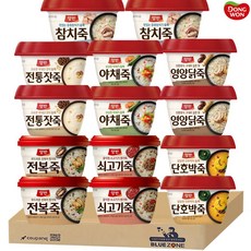 [블루존] 동원 양반죽 간편식 7종 14개 전복죽+단호박죽+쇠고기죽+야채죽+전통잣죽+영양닭죽+참치죽