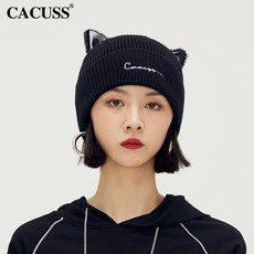 숙녀 가을과 겨울 새로운 고양이 귀 모자 패션 니트 모자