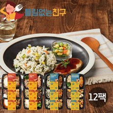 틀림없는친구 틀림없는도시락 혼합 12종 식단구성 간편 냉동식단, 12팩