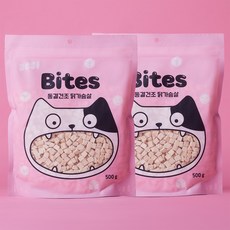 3651 바이츠 동결건조 대용량 고양이 트릿, 닭가슴살, 500g, 2개