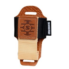 Shure by Gator 프리미엄 탠 가죽 무선 바디팩 송신기 파우치 (SH-BODYPACK-PTN-L)