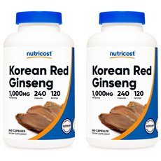 뉴트리코스트 레드진생 홍삼 1000mg 240캡슐, 240정, 2개