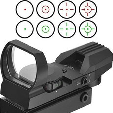 크로스본 멀티레티클 도트사이트 홀로그램 조준기 레드윈 1X23X34mm 스코프 조준경 레드닷 그린닷 전술 서바이벌 스나이퍼 파츠