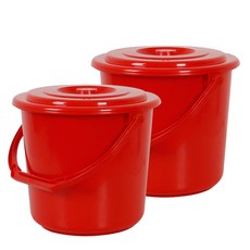 카시안 탱크 버킷 2개 세트 NA 양동이 바케스 바게스 세차, 8L(레드), 1세트