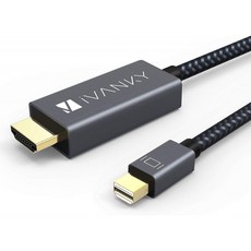 썬더 볼트 - HDMI 케이블 iVanky 6.6ft 나일론 꼰 [최적 칩 솔루션 알루미늄 셸] MacBook Air / Pro 표, 단일상품