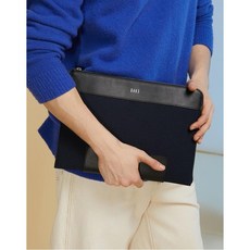 닥스 악세서리 남성 20SS [DAKS BASIC3]네이비 패브릭 가죽 배색 클러치백 DBBA0E897N2