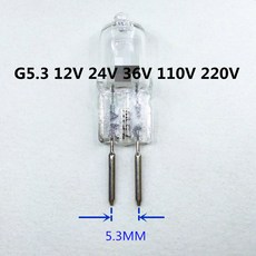 G5.3 12V 50W 전구 24V 250W 36V 35W 110V 220V 20W 100W, 24V 250W 5 pieces, 5개