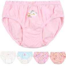 발렌티노크리스티 면 혼방 무형광 여 아동 브리프 삼각 5매입 팬티 세트