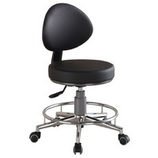  진성메디시스템 미용의자 진료의자 피부관리실 높낮이조절 보조의자 AS-303A 의자, 블랙 